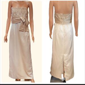 Nine 2 Nine Strapless Lace & Satin Long Gown Size 10 NWT